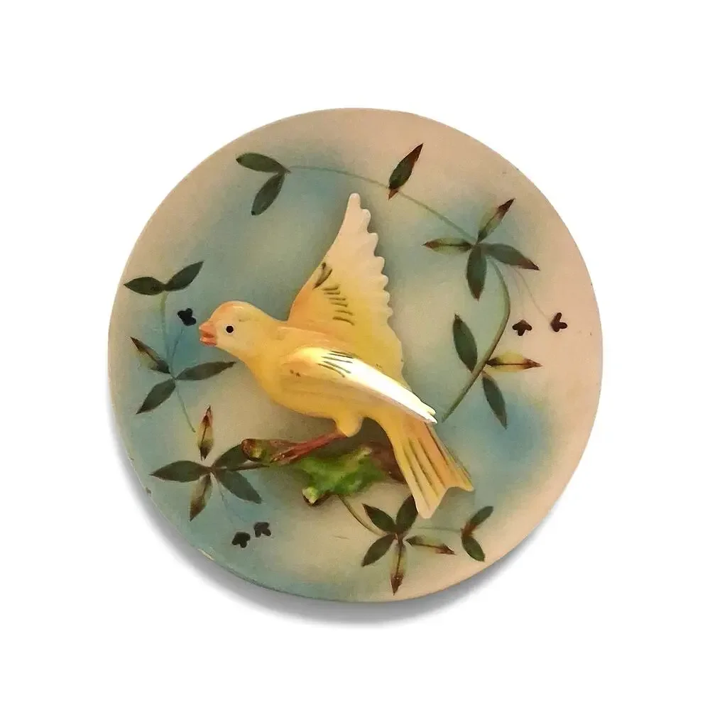 Vintage Napco 3d Yellow Bird Wall Hanging #B1770